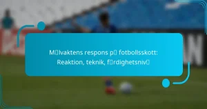 Målvaktens respons på fotbollsskott: Reaktion, teknik, färdighetsnivå
